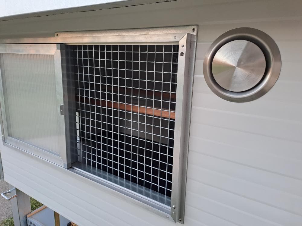 Hejno slepic ve prostorném výběhu